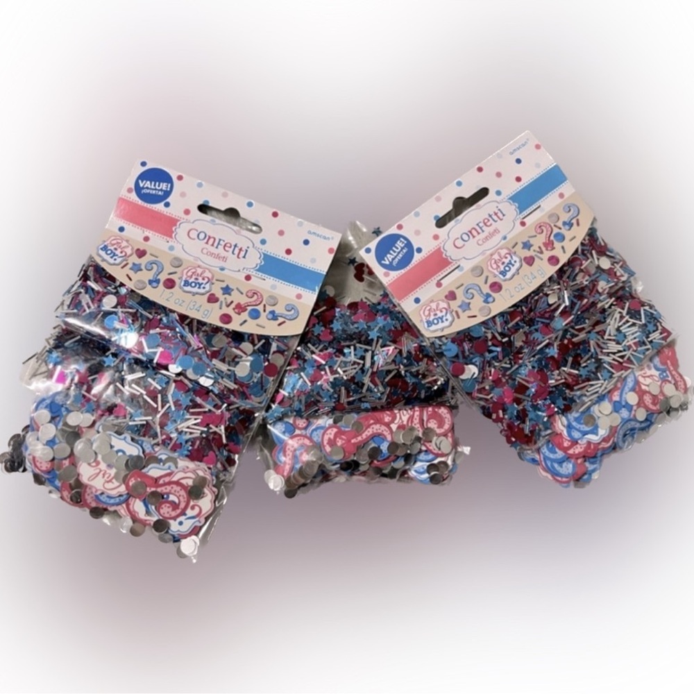 Amscan Gender Reveal Girl Boy Confetti Blue Pink Baby Shower Party Decoration
